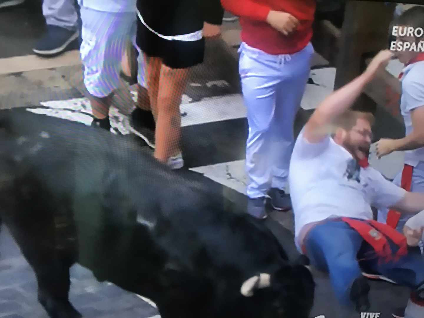 Primer encierro de los Sanfermines.