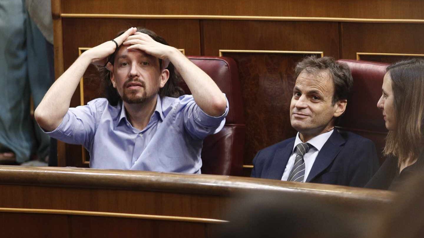 Pablo Iglesias, en la sesión de investidura.
