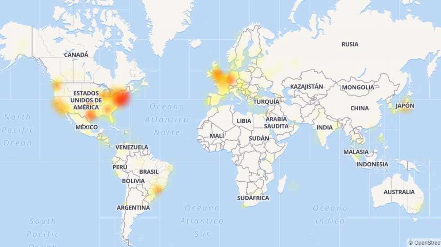 Mapa de incidencias de Twitter