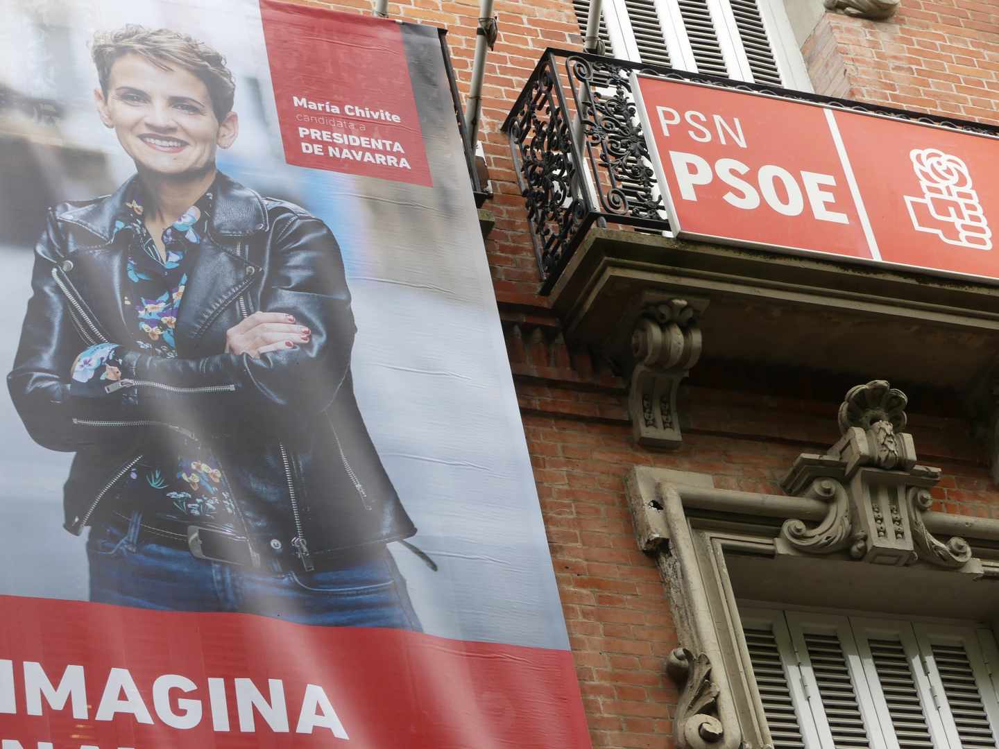 Cartel electoral de María Chivite, candidata del PSN.