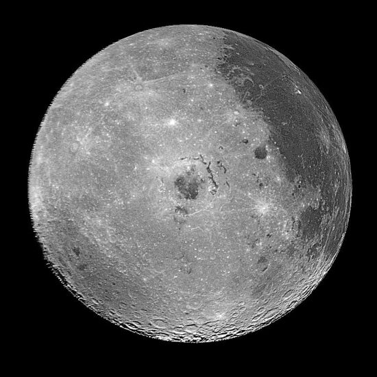 El hemisferio oeste de la luna fotografiado en 1996 | NASA