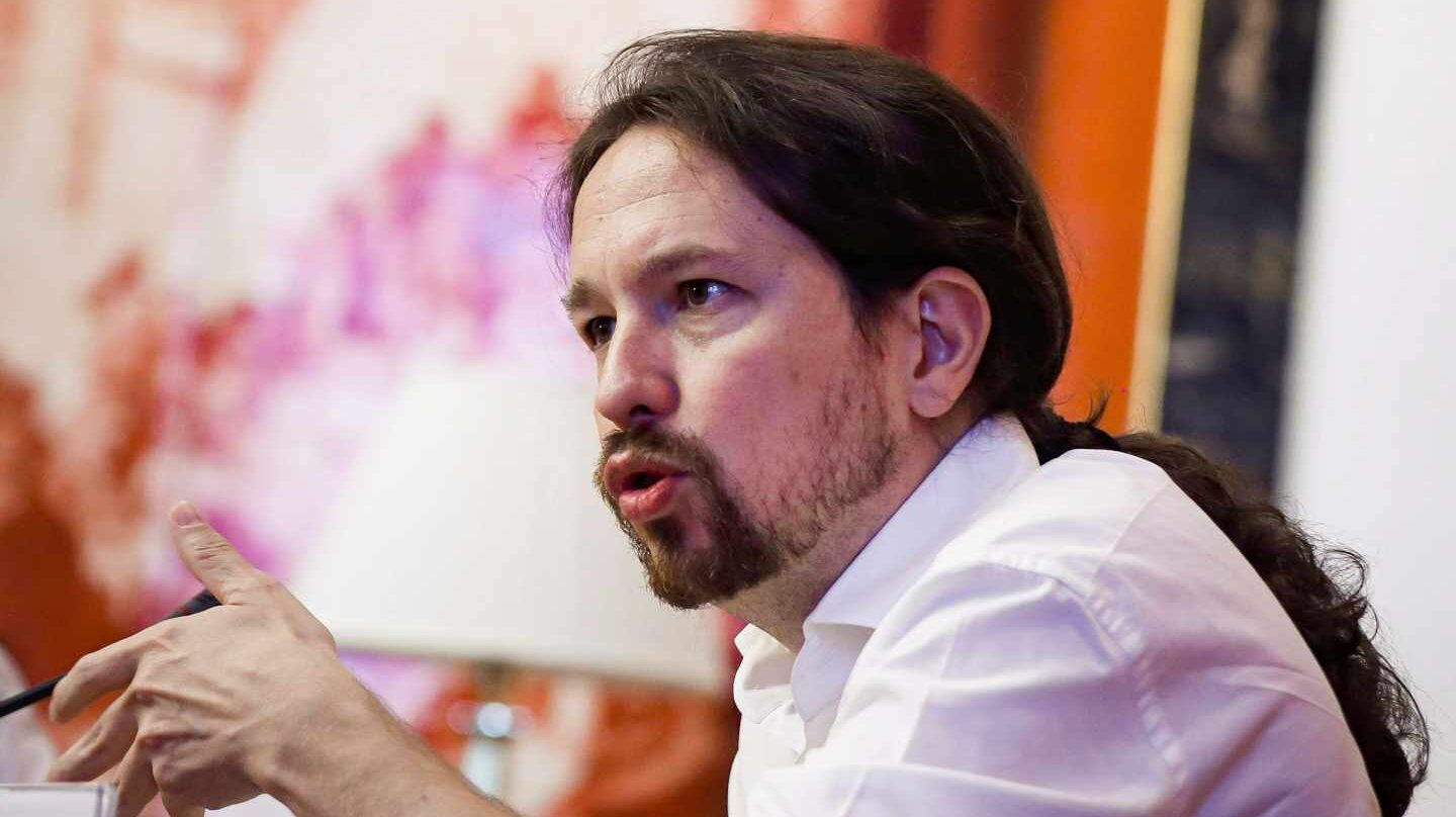El líder de Podemos, Pablo Iglesias, en el Congreso de los Diputados,