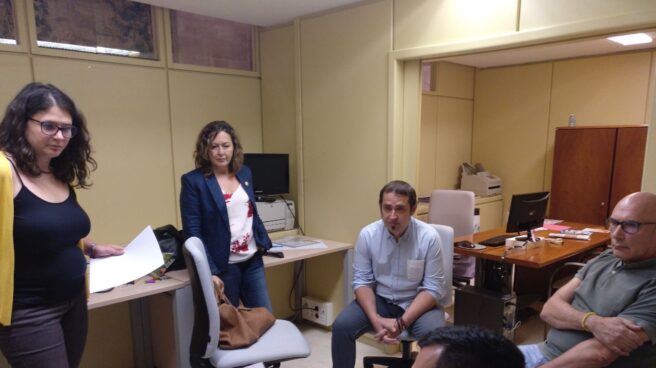 RIOJA La diputada de Podemos en La Rioja, Raquel Romero, junto a su equipo.