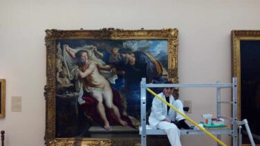 'Susana y los viejos', el Rubens restaurado desde el andamio