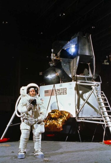 El astronauta Neil Armstrong durante un simulacro | NASA