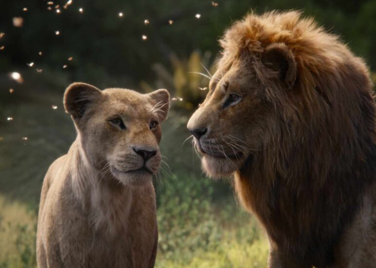 El rey león en CGI: Simba y Nala
