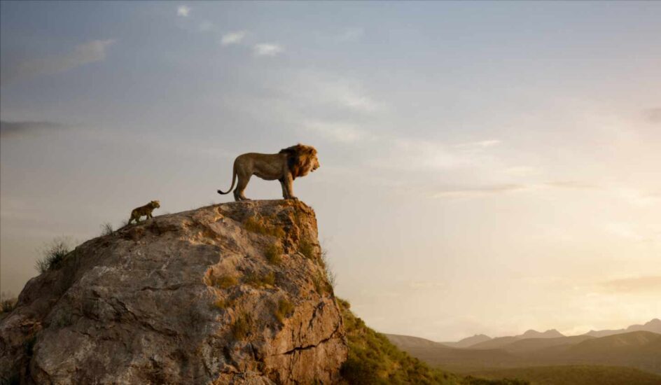 El rey león en CGI: Simba y Mufasa