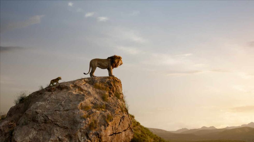 El rey león en CGI: Simba y Mufasa