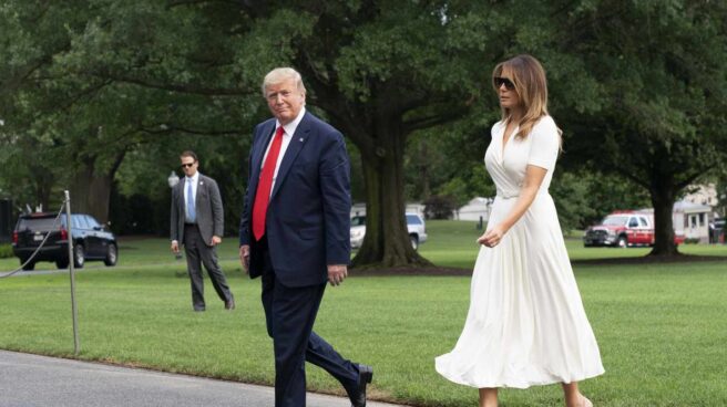 El presidente de EEUU, Donald Trump, junto a su esposa Melania, nacida en Eslovenia.