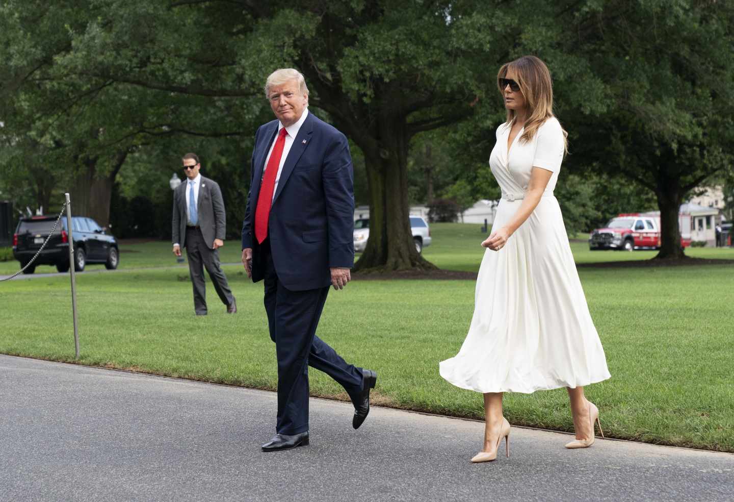 El presidente de EEUU, Donald Trump, junto a su esposa Melania, nacida en Eslovenia.