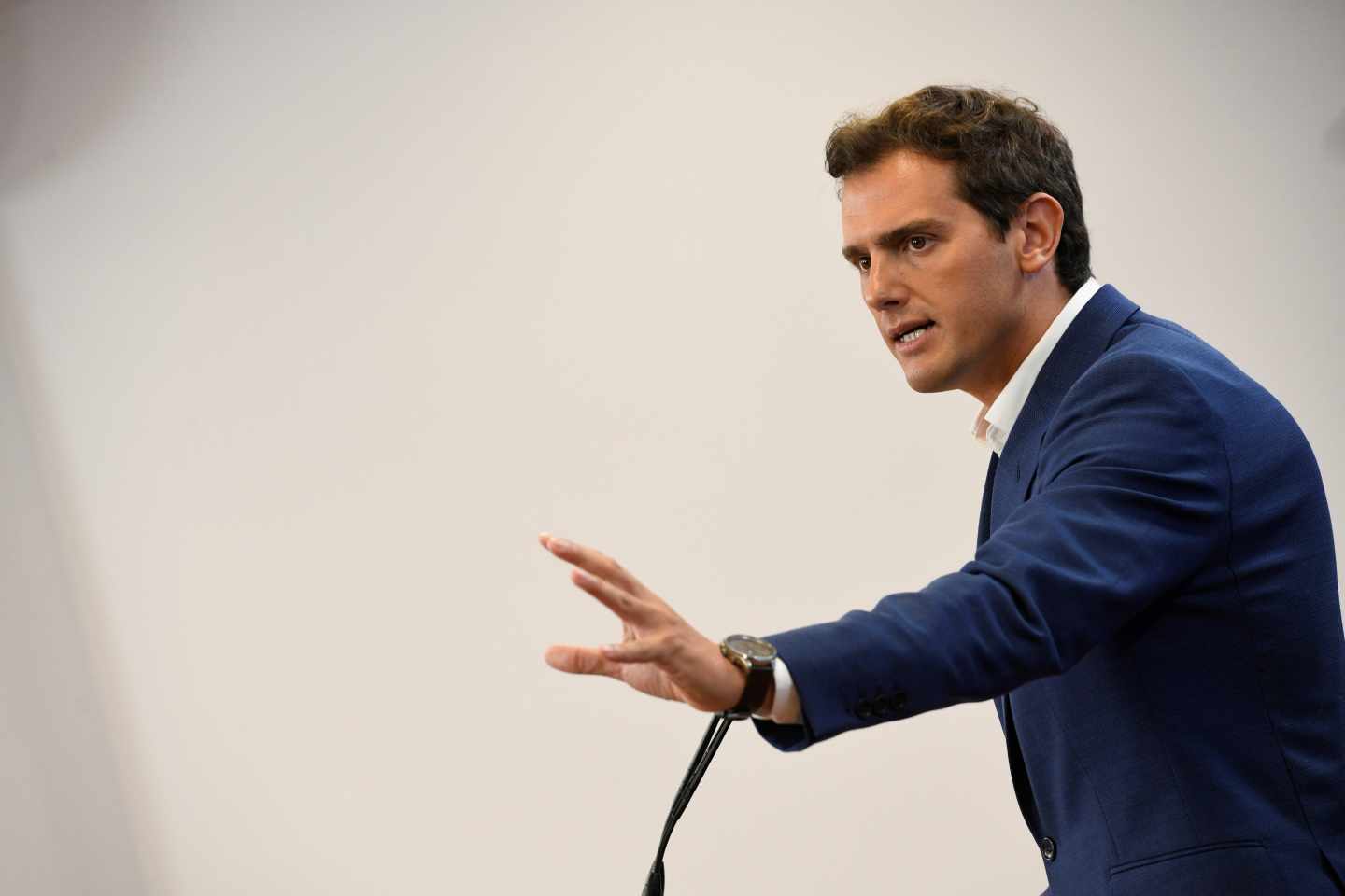 Albert Rivera, durante su comparecencia este martes en el Congreso de los Diputados.