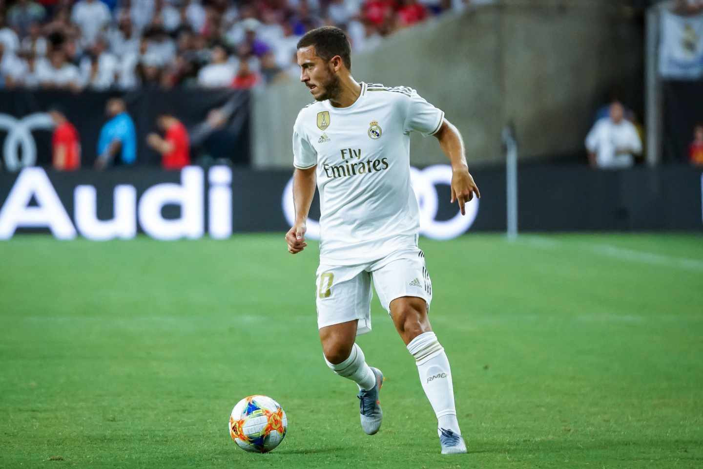 Eden Hazard, durante su debut con el Real Madrid.