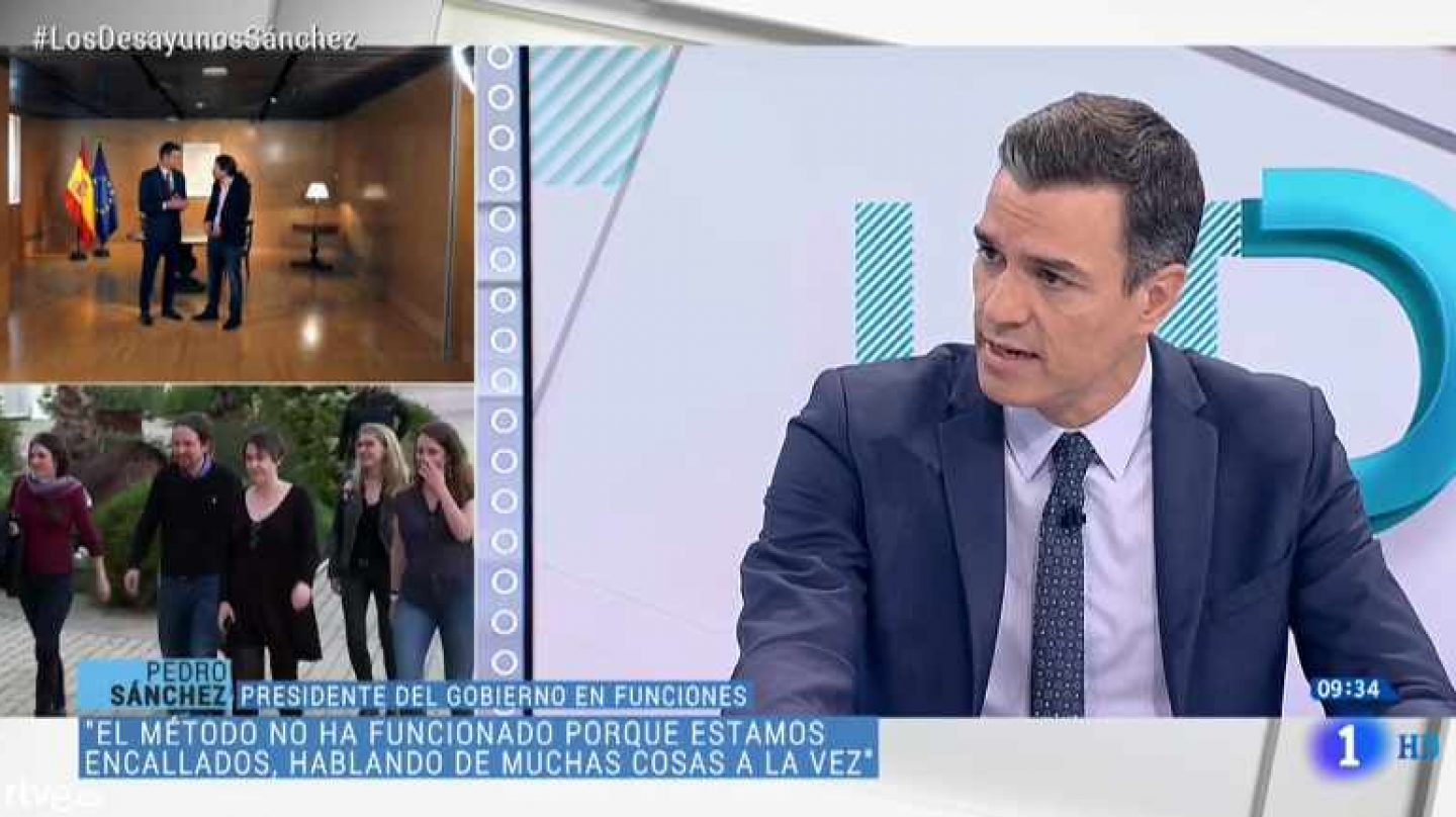 Pedro Sánchez, en la entrevista de TVE.