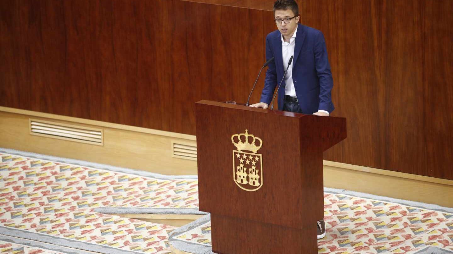 Errejón en la Asamblea de Madrid el pasado 10 de julio.