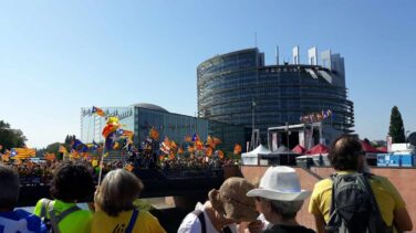 Estrasburgo: 100.000 euros de montaje para una manifestación sin Torra ni Puigdemont