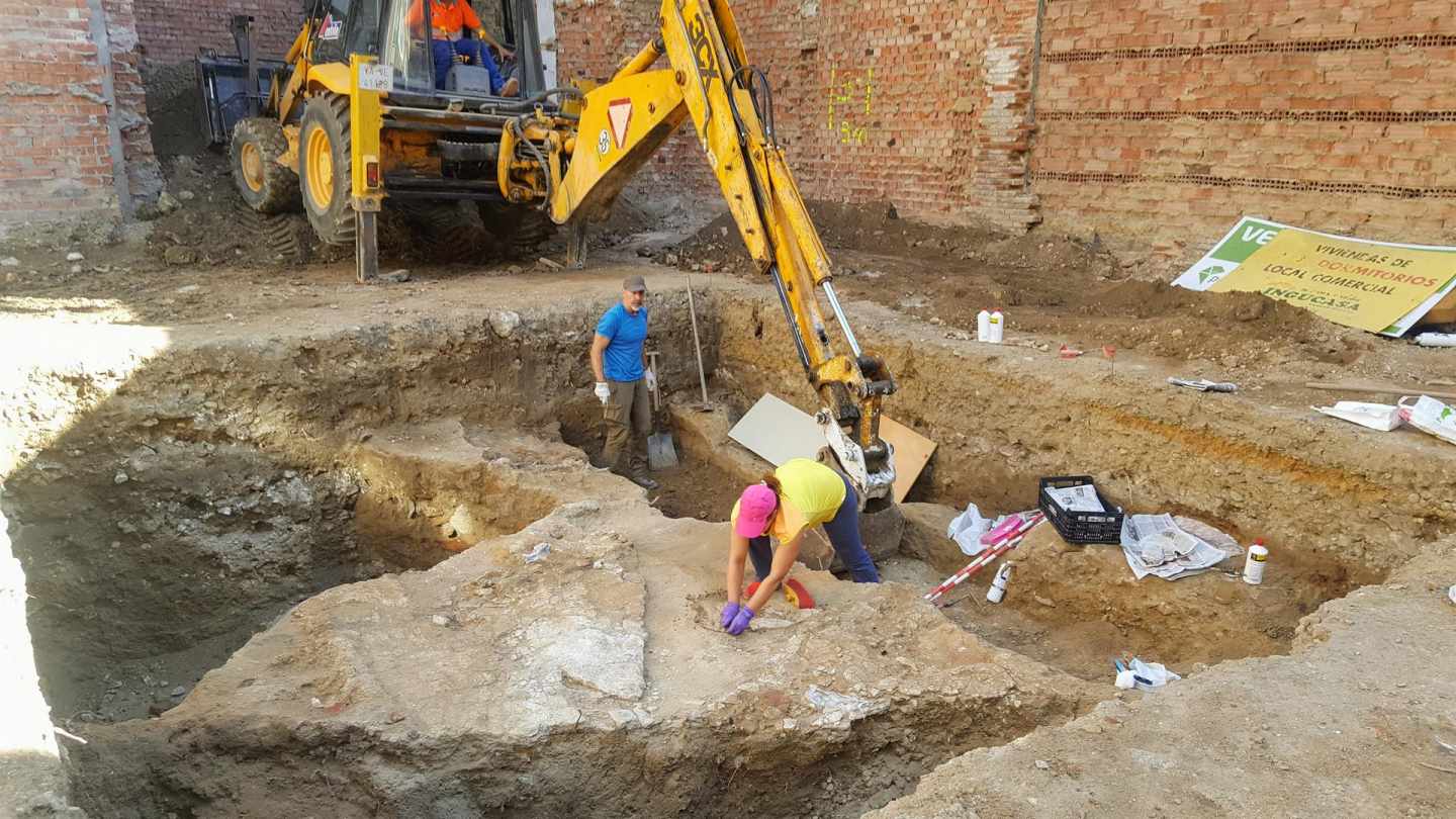 Los restos hallados en Palencia son de una casa romana y pinturas murales del siglo III