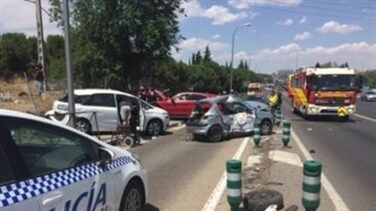 Un accidente múltiple en la A-42 de Madrid deja 7 heridos, uno de ellos grave