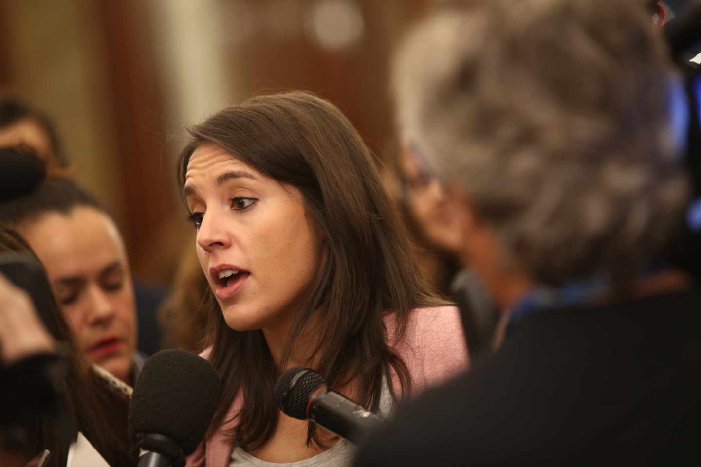 Irene Montero, en el Congreso de los Diputados en octubre de 2017.