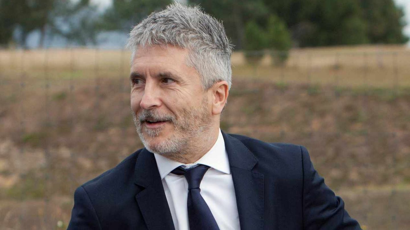 El ministro del Interior, Fernando Grande-Marlaska, este lunes en Portugal.