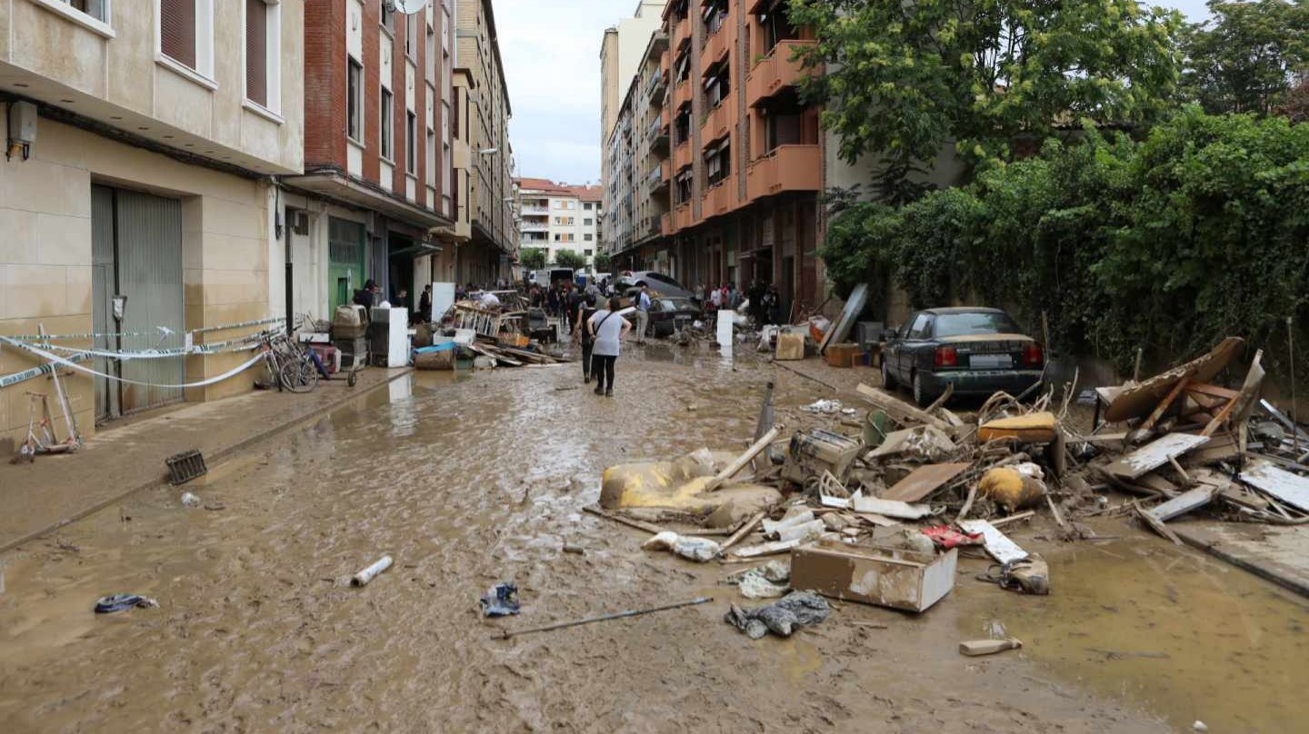 Una de las zonas afectadas por la inundaciones.