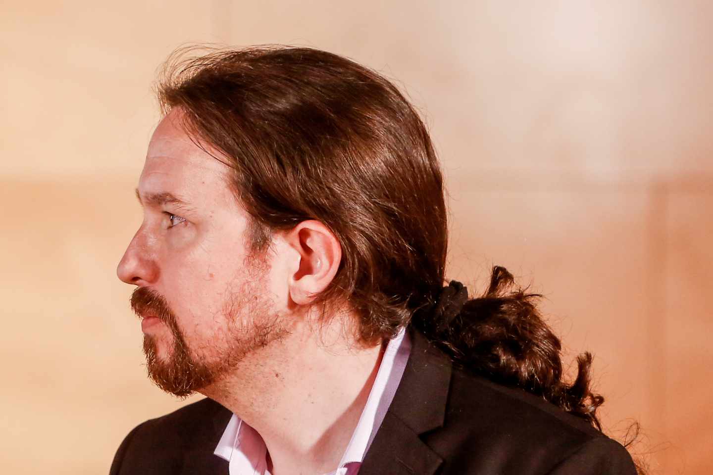 Pablo Iglesias el día de su reunión con Pedro Sánchez la semana pasada.