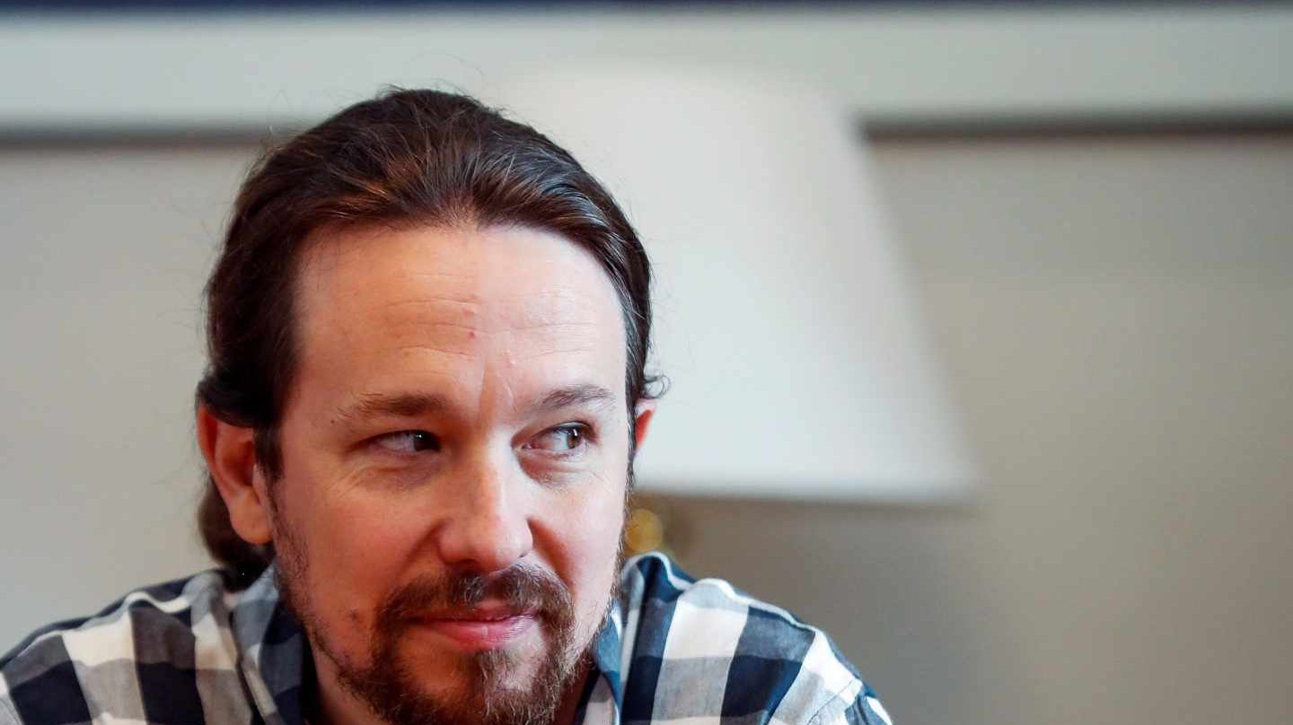 Pablo Iglesias, antes de su última reunión con Pedro Sánchez.