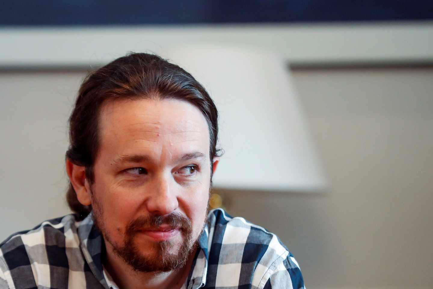 Pablo Iglesias, antes de su última reunión con Pedro Sánchez.