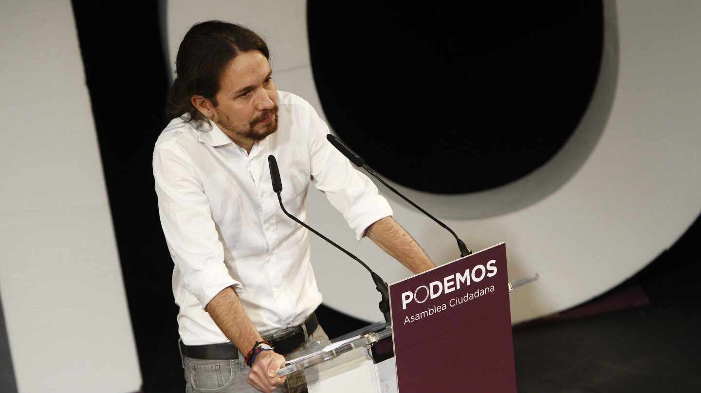 Pablo Iglesias, en un mítin en el año 2014.