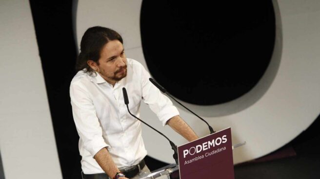 Pablo Iglesias, en un mítin en el año 2014.