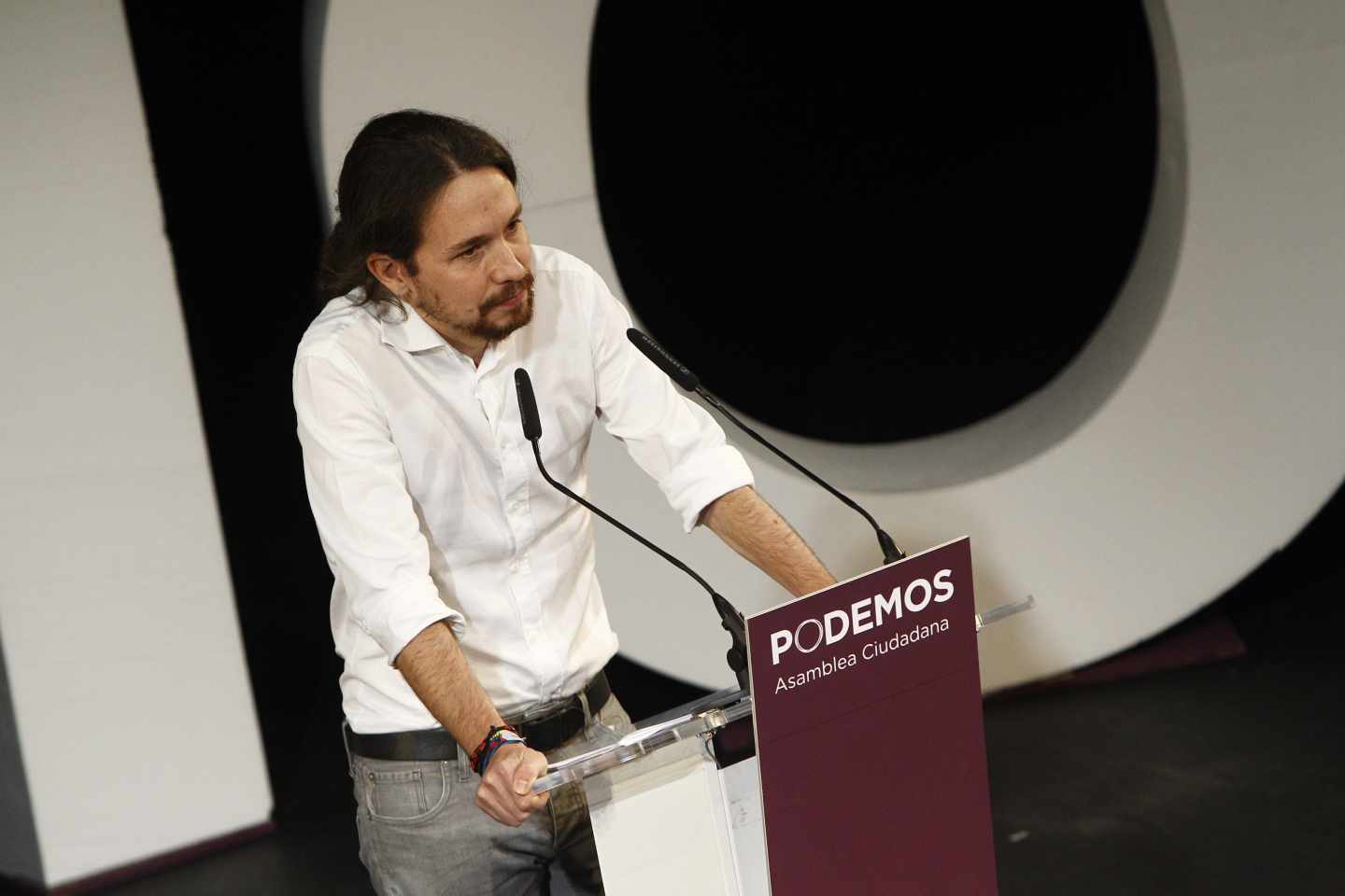 Pablo Iglesias, en un mítin en el año 2014.