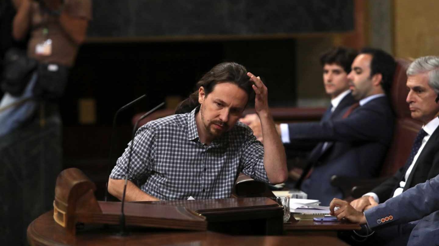 Pablo Iglesias, en la sesión de investidura.