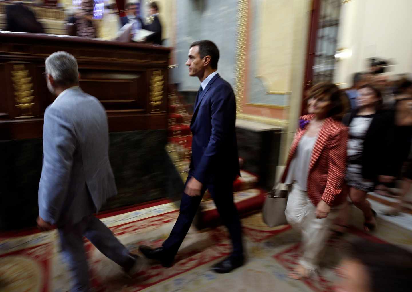 Pedro Sánchez entra en el Congreso de los Diputados.