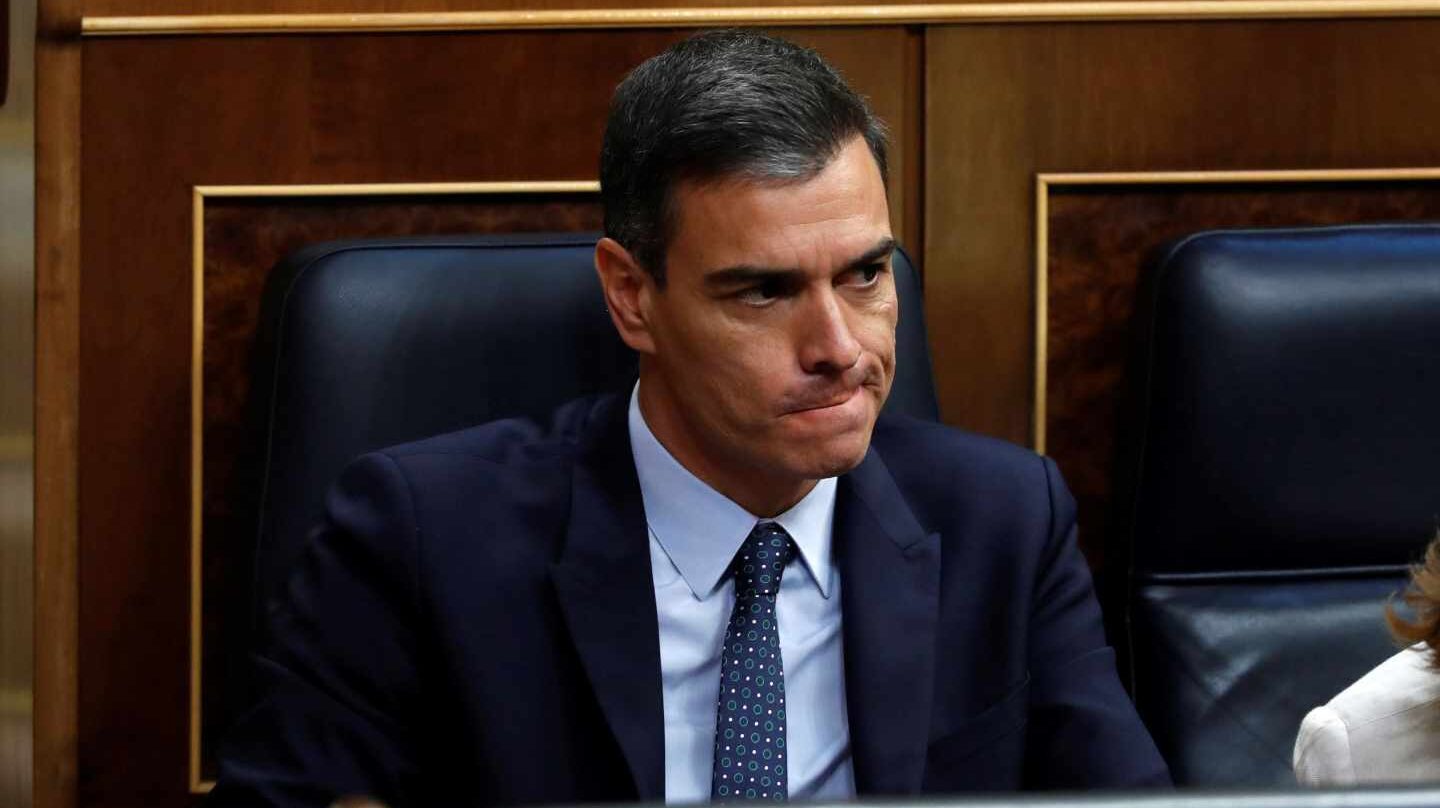 Pedro Sánchez, en el Congreso de los Diputados durante la sesión de investidura.