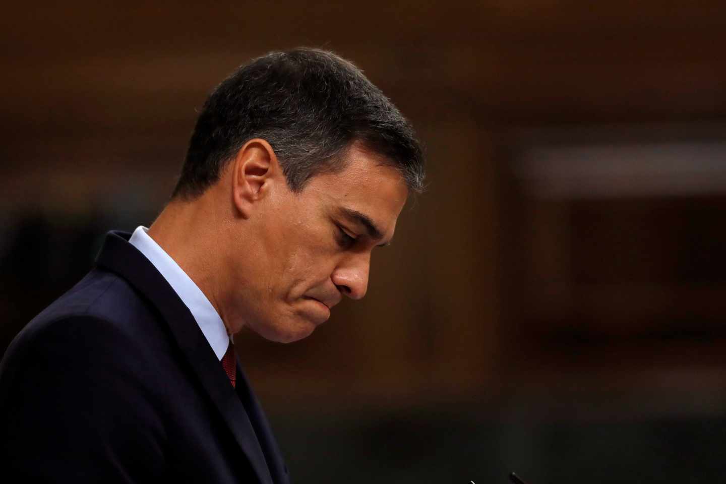 Pedro Sánchez, durante su discurso de investidura.