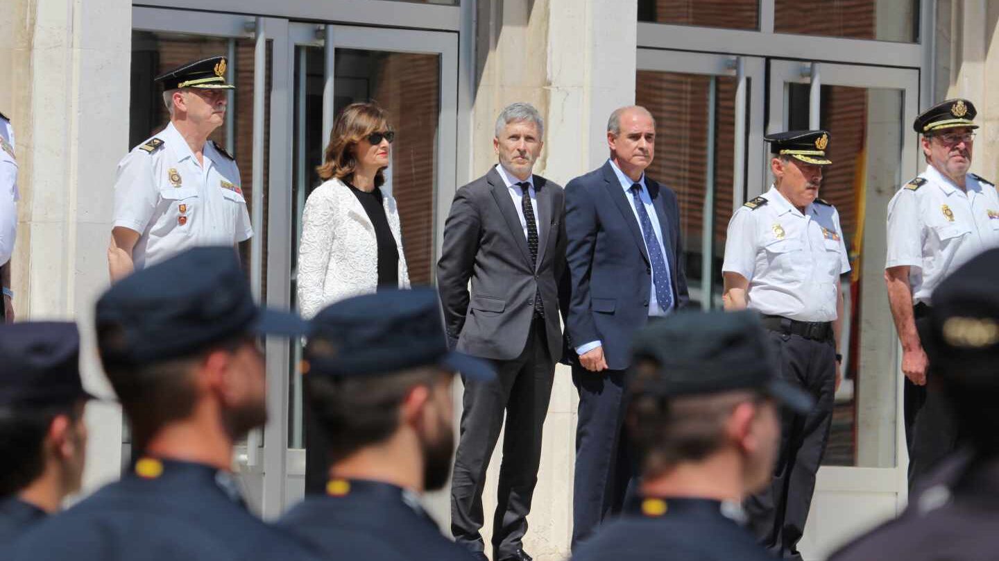 La actual cúpula del Ministerio del Interior, en un acto de la PolicÃa Nacional.