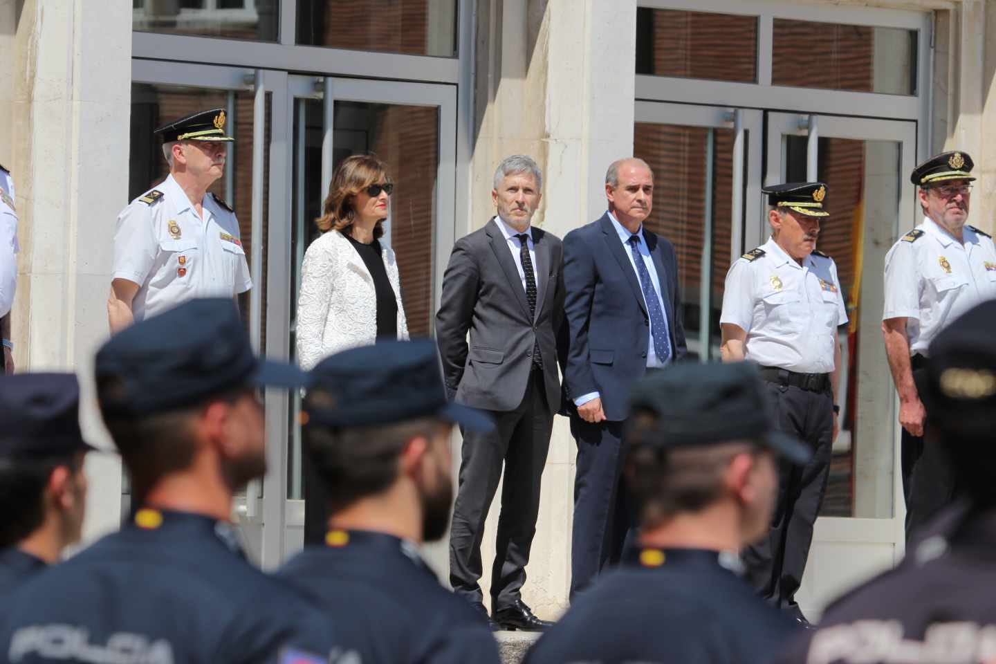 La actual cúpula del Ministerio del Interior, en un acto de la Policía Nacional.