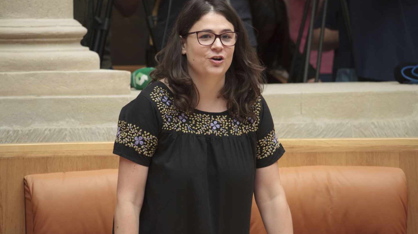 La diputada riojana de Podemos Raquel Romero el martes en la sesión de investidura fallida.