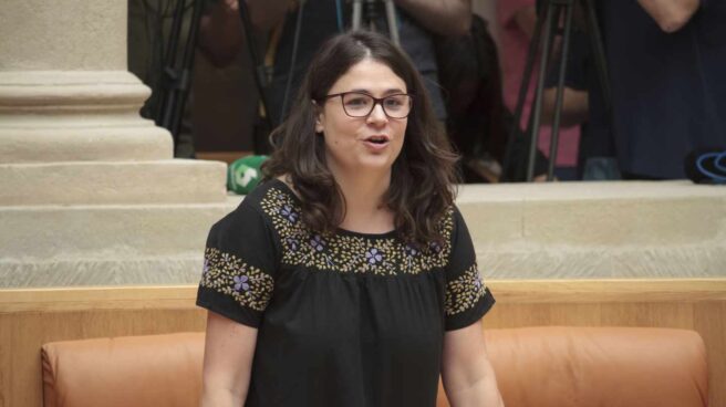 La diputada riojana de Podemos Raquel Romero el martes en la sesión de investidura fallida.