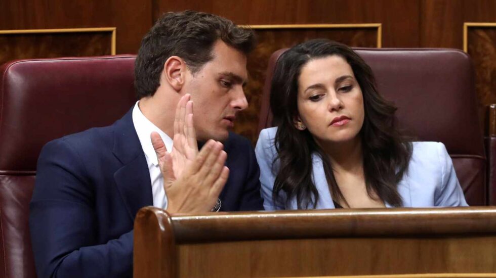 Albert Rivera e Inés Arrimadas, en el Congreso.