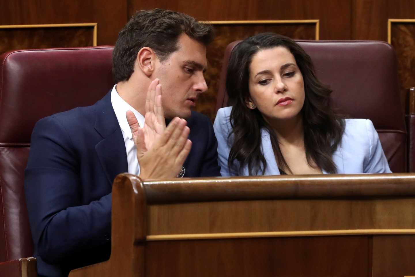 Albert Rivera e Inés Arrimadas, en el Congreso.