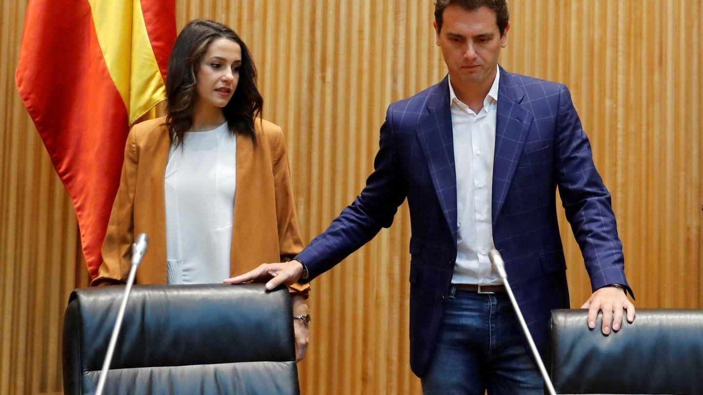 Albert Rivera e Inés Arrimadas, en el Congreso de los Diputados.