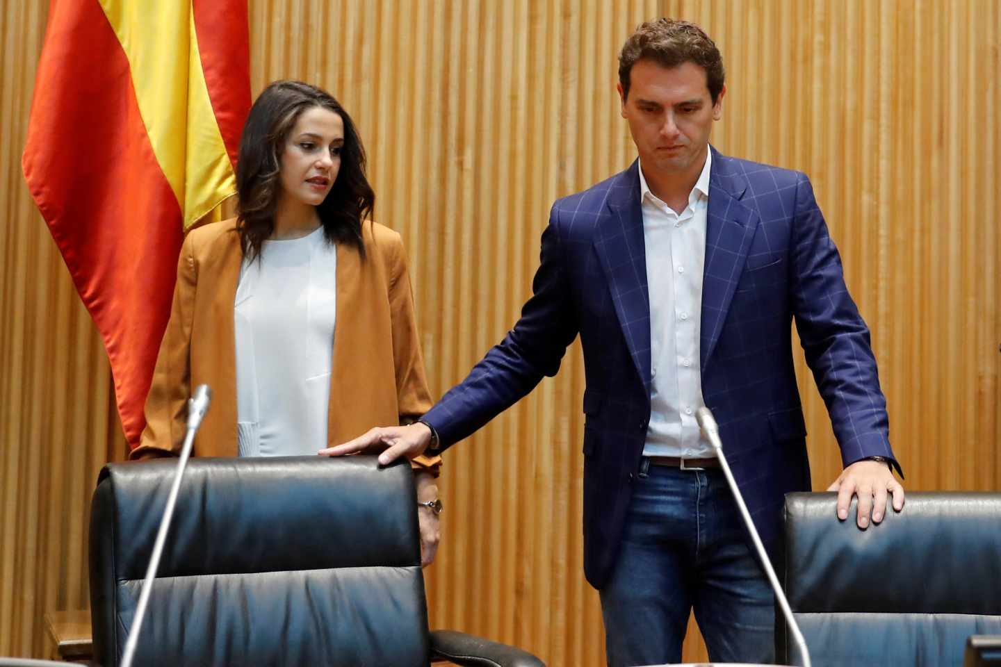 Albert Rivera e Inés Arrimadas, en el Congreso de los Diputados.