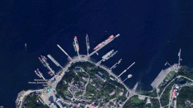 Base naval rusa en Severomorsk.