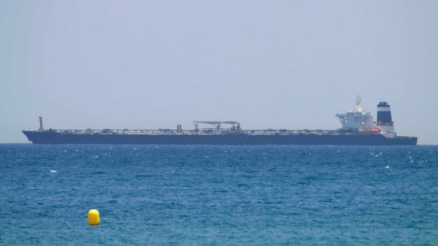 El superpetrolero Grace 1, detenido por la Marina británica en Gibraltar.
