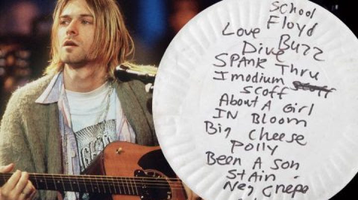 Plato de papel de Kurt Cobain.