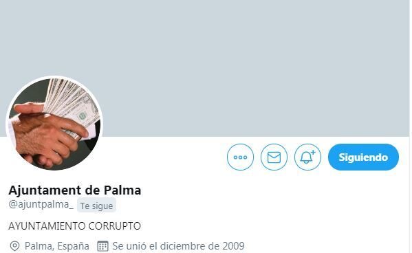 Hackean cuenta Ayuntamiento Palma