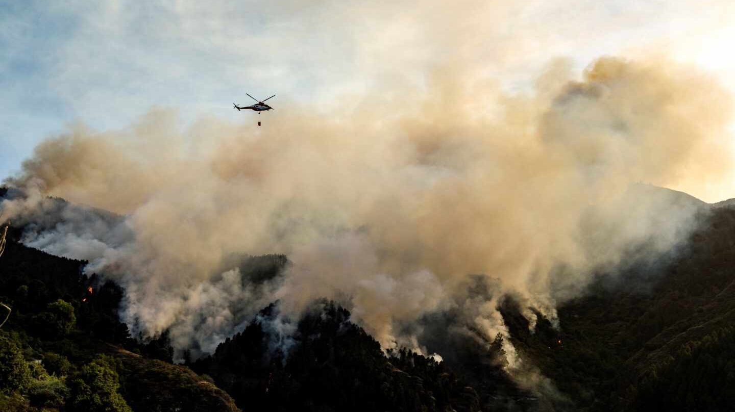 Incendio en el municipio de Valleseco