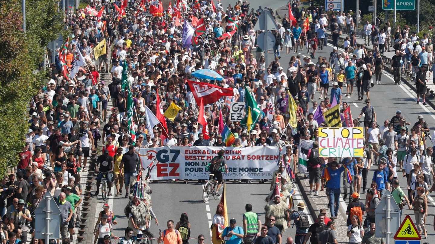 Manifestación contra el G7.