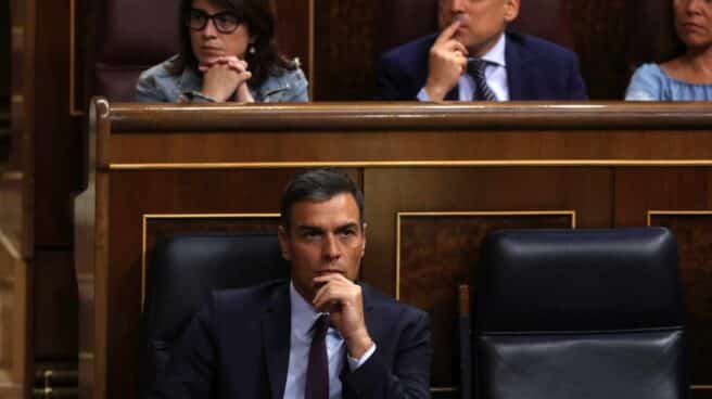 Pedro Sánchez, en el pleno extraordinario del Open Arms.