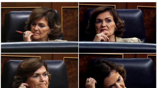 Carmen Calvo, en el pleno del Open Arms.